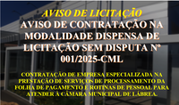 AVISO DE LICITAÇÃO